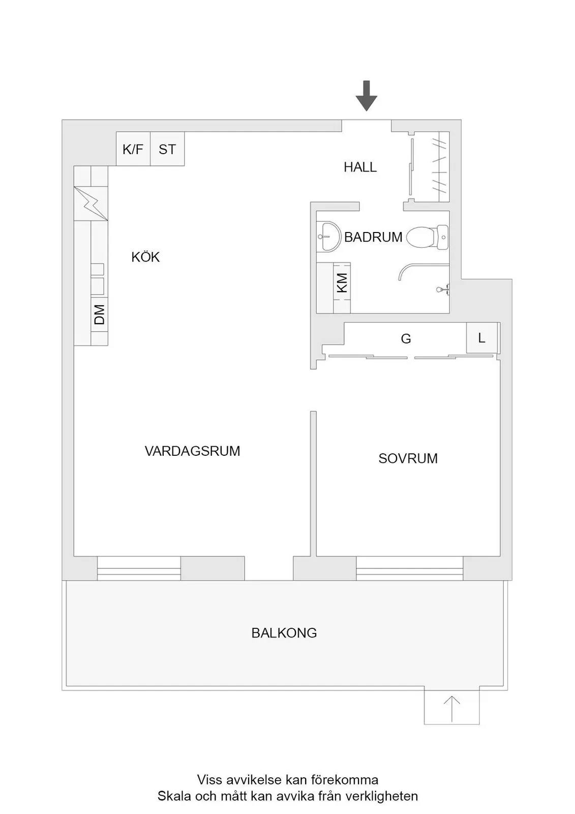 Floor plan for Södra Grev Rosengatan 60B