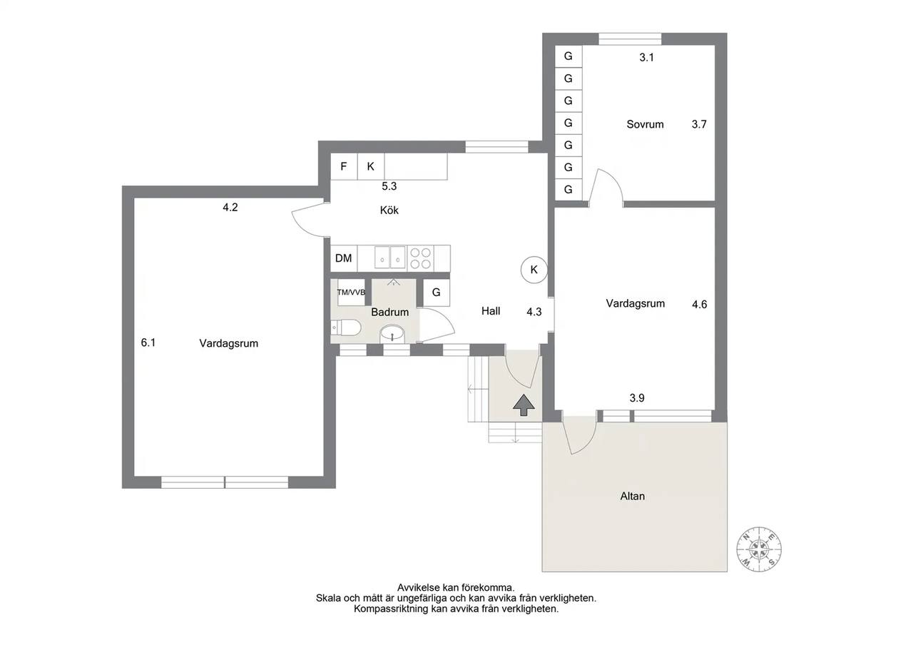 Floor plan for Åsvägen 10