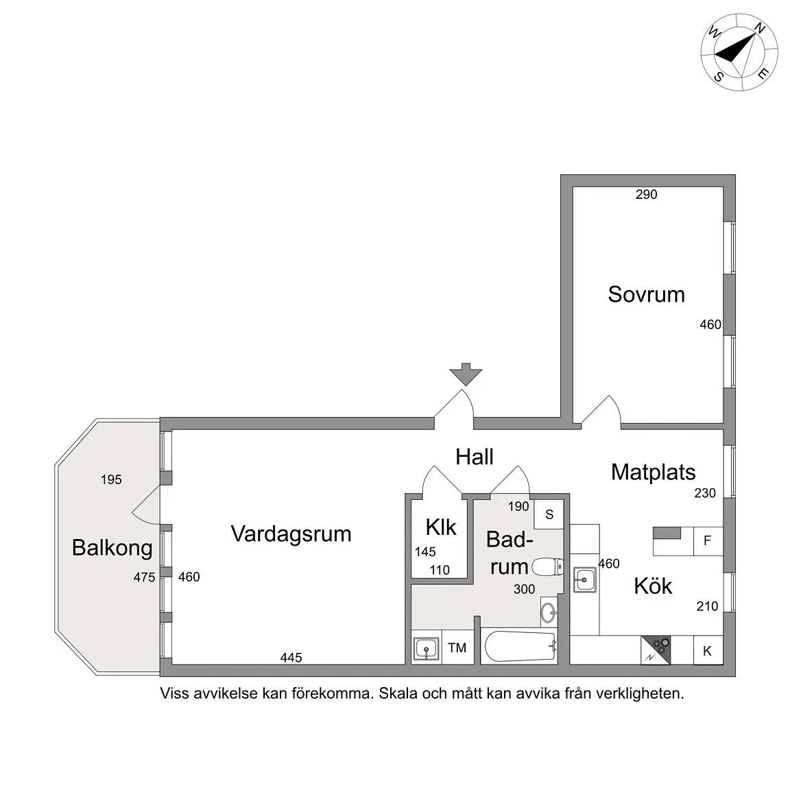 Floor plan for Kvadrantgatan 22