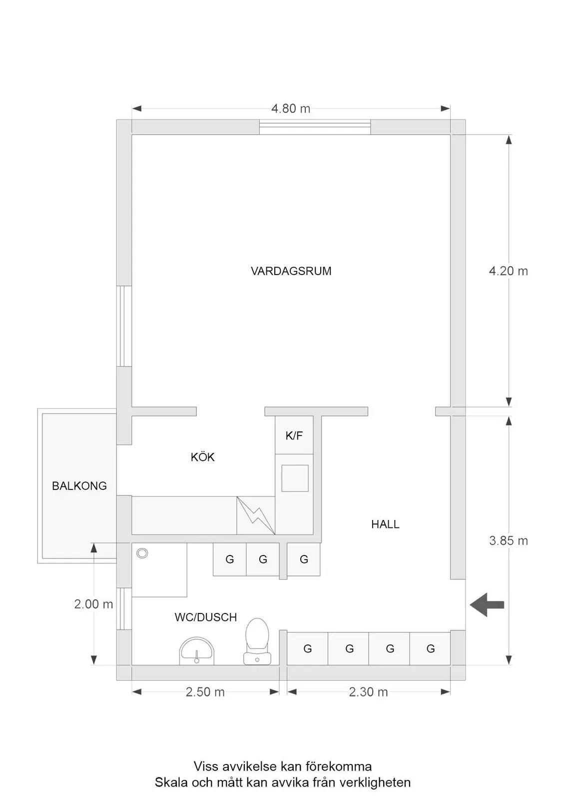Planritning för Skäggetorpsgatan 8