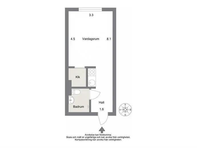 Floor plan for Storgatan 16B