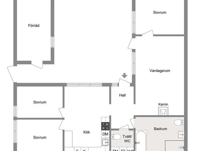 Floor plan for Kantarellstigen 8