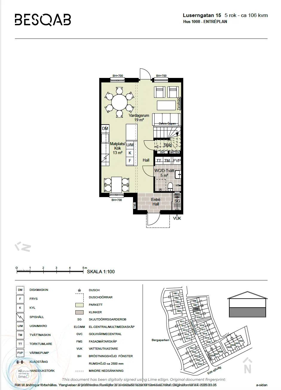 Planritning för Luserngatan 15