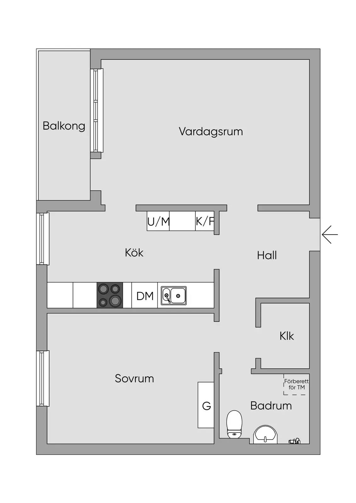 Planritning för Herrgårdsvägen 10A