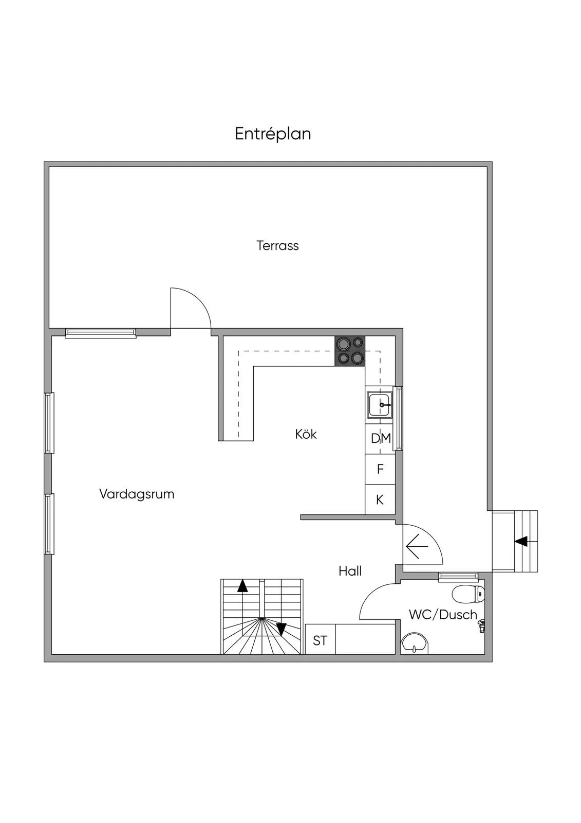 Floor plan for Västerängsvägen 40A