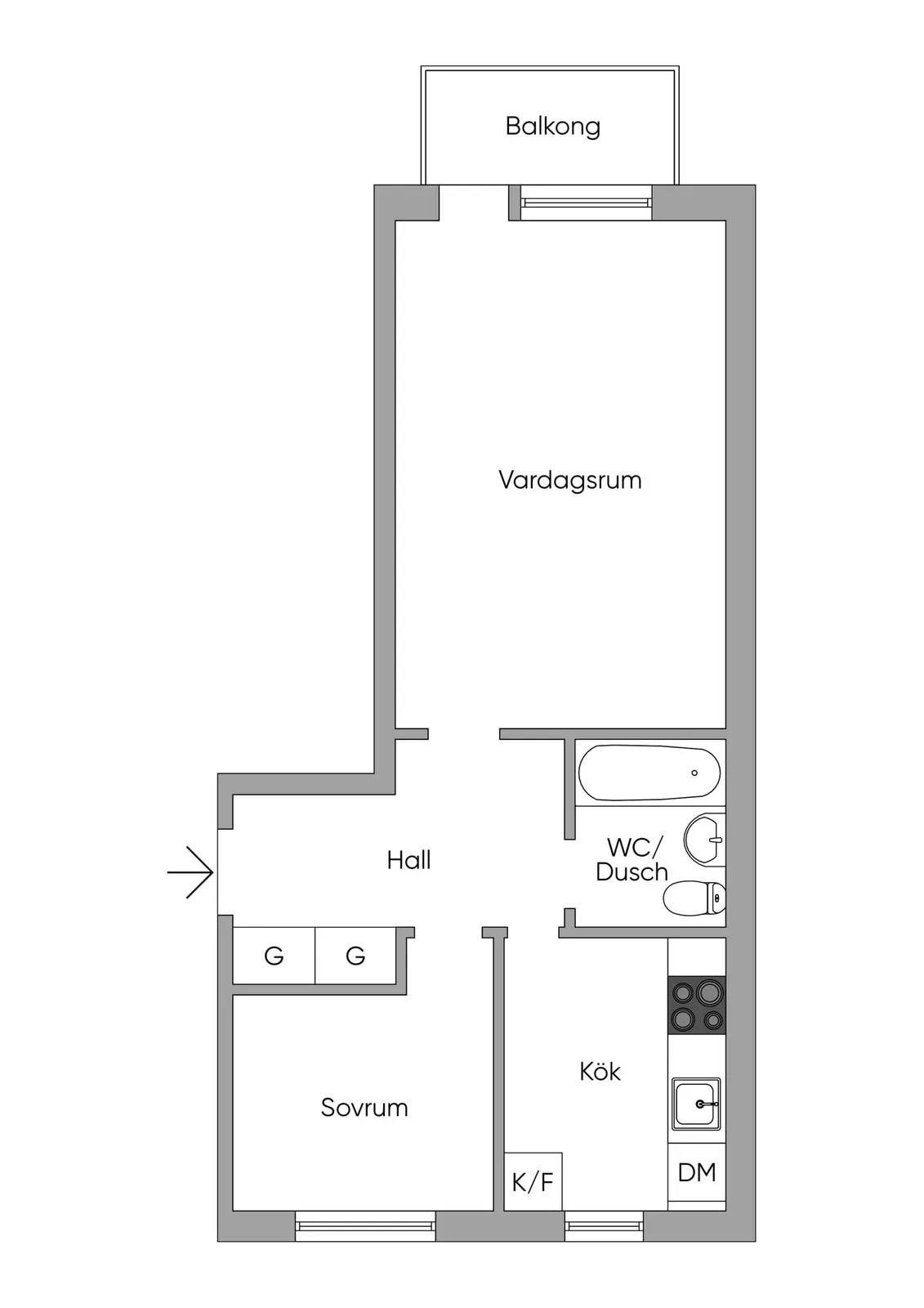 Planritning för Manhemsgatan 7