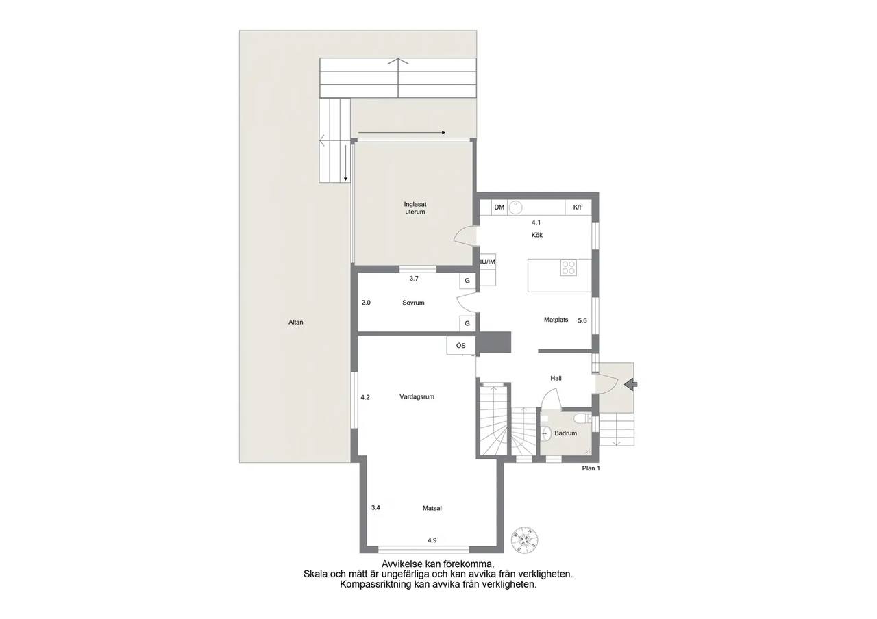 Floor plan for Åkragatan 2