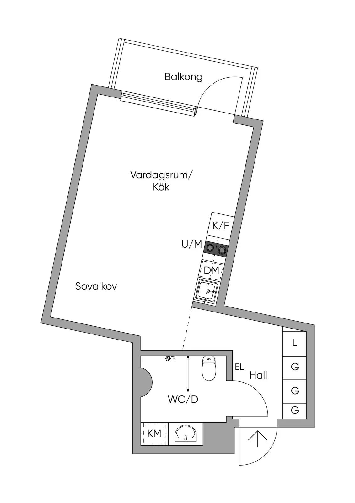 Floor plan for Parkvägen 2