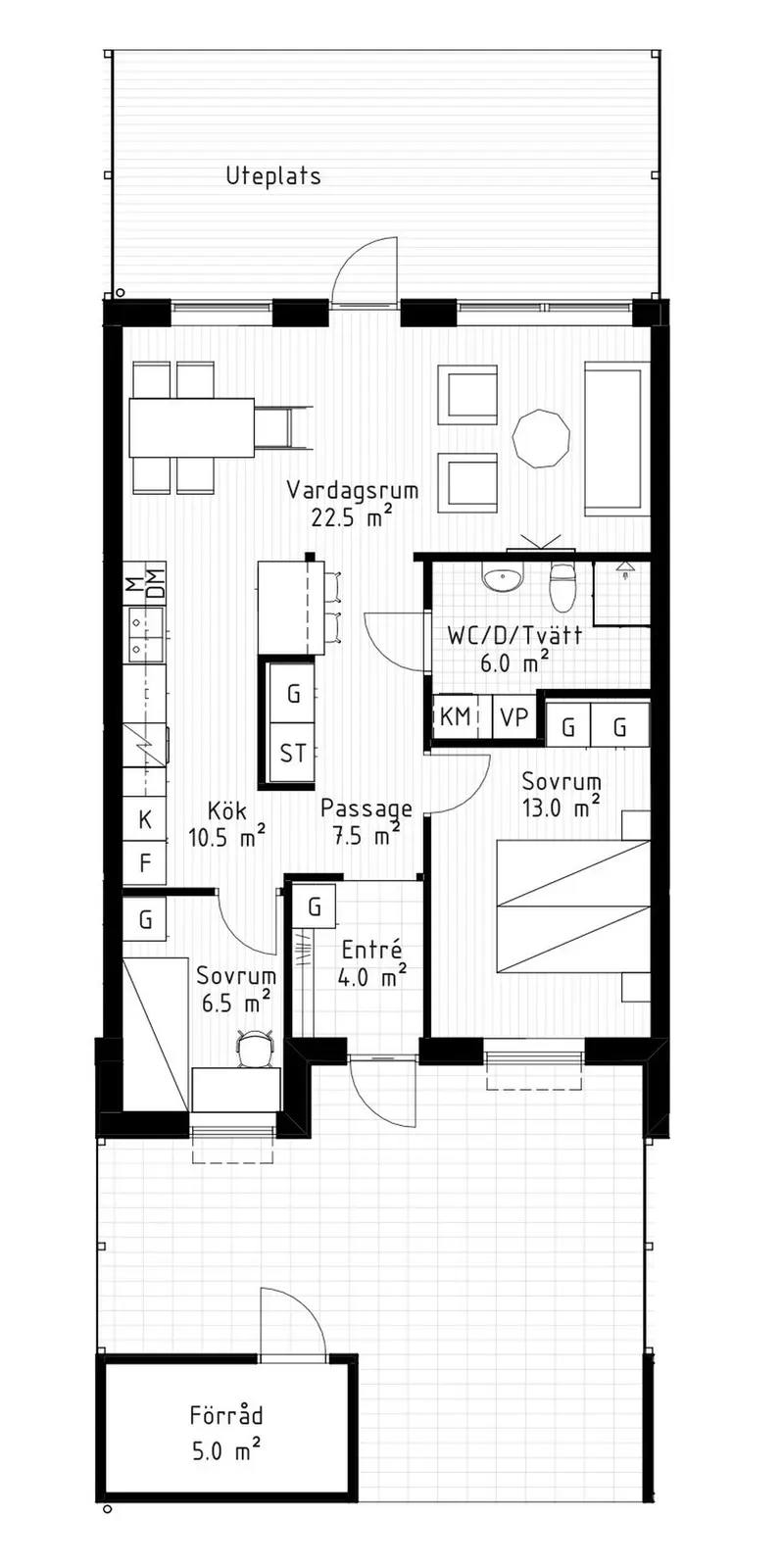 Floor plan for Skogalundsgatan