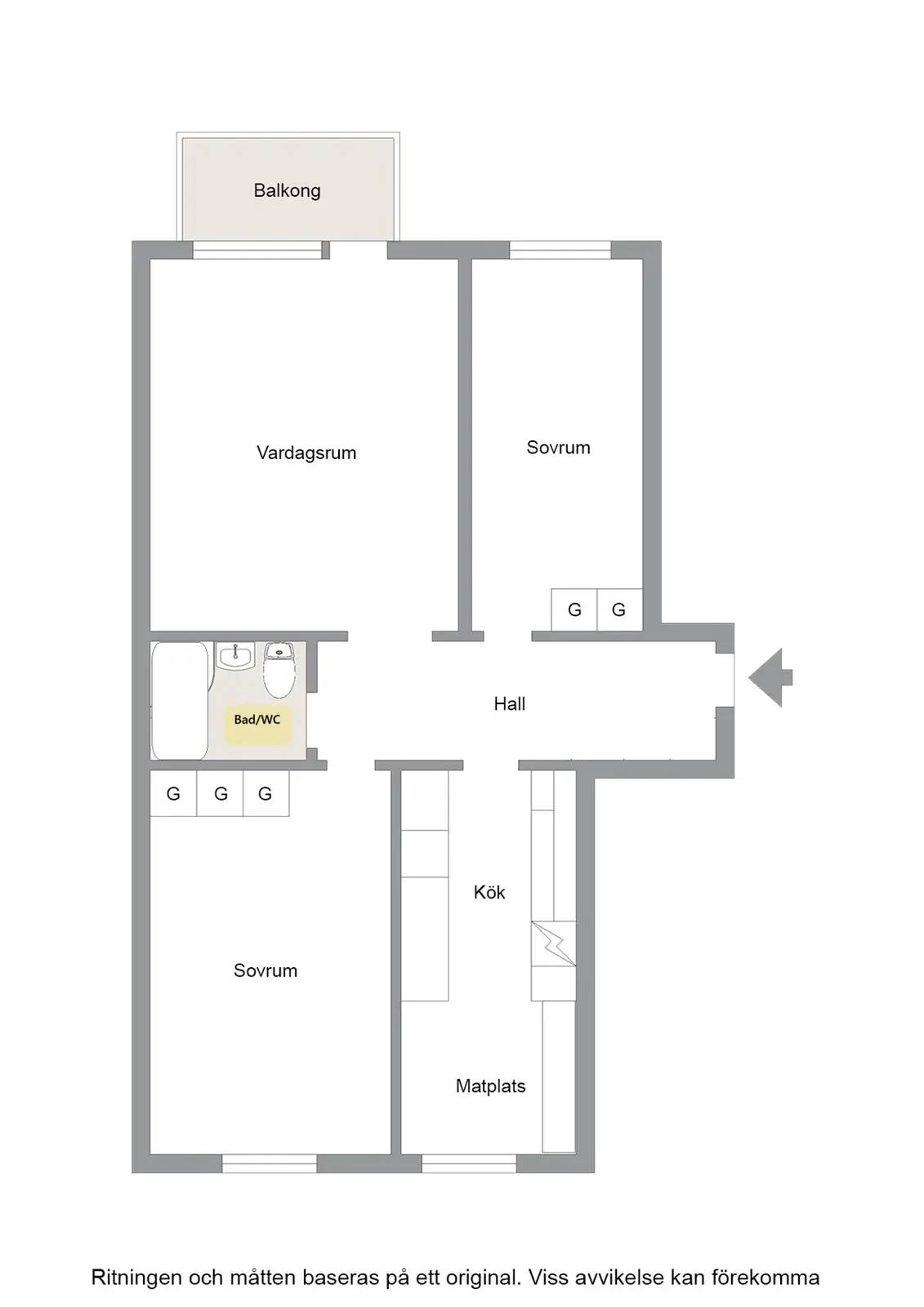 Planritning för Fjärde Tvärgatan 47