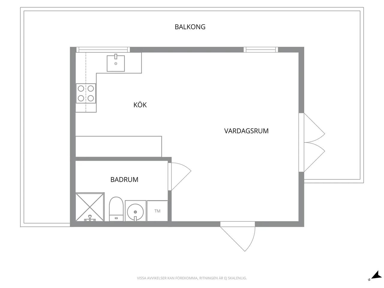 Planritning för Tågagatan 76