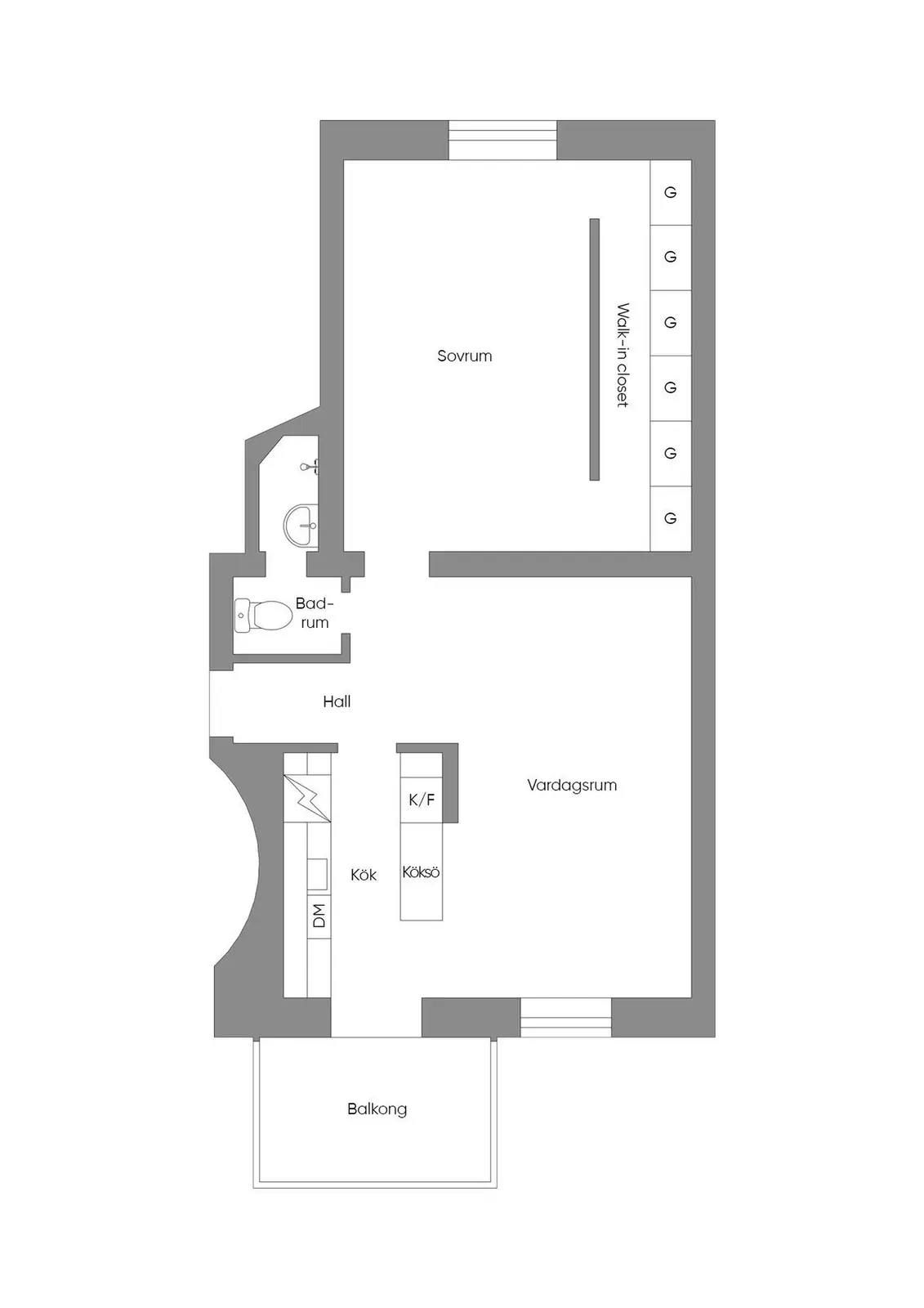 Planritning för Valhallavägen 14A