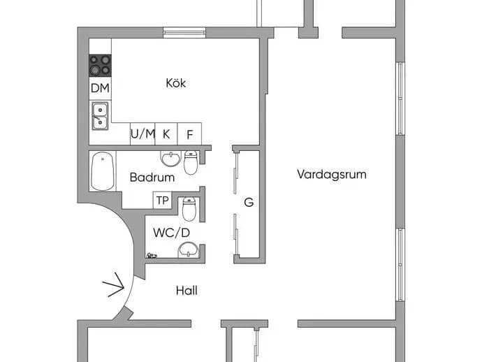 Floor plan for Sleipnervägen 19