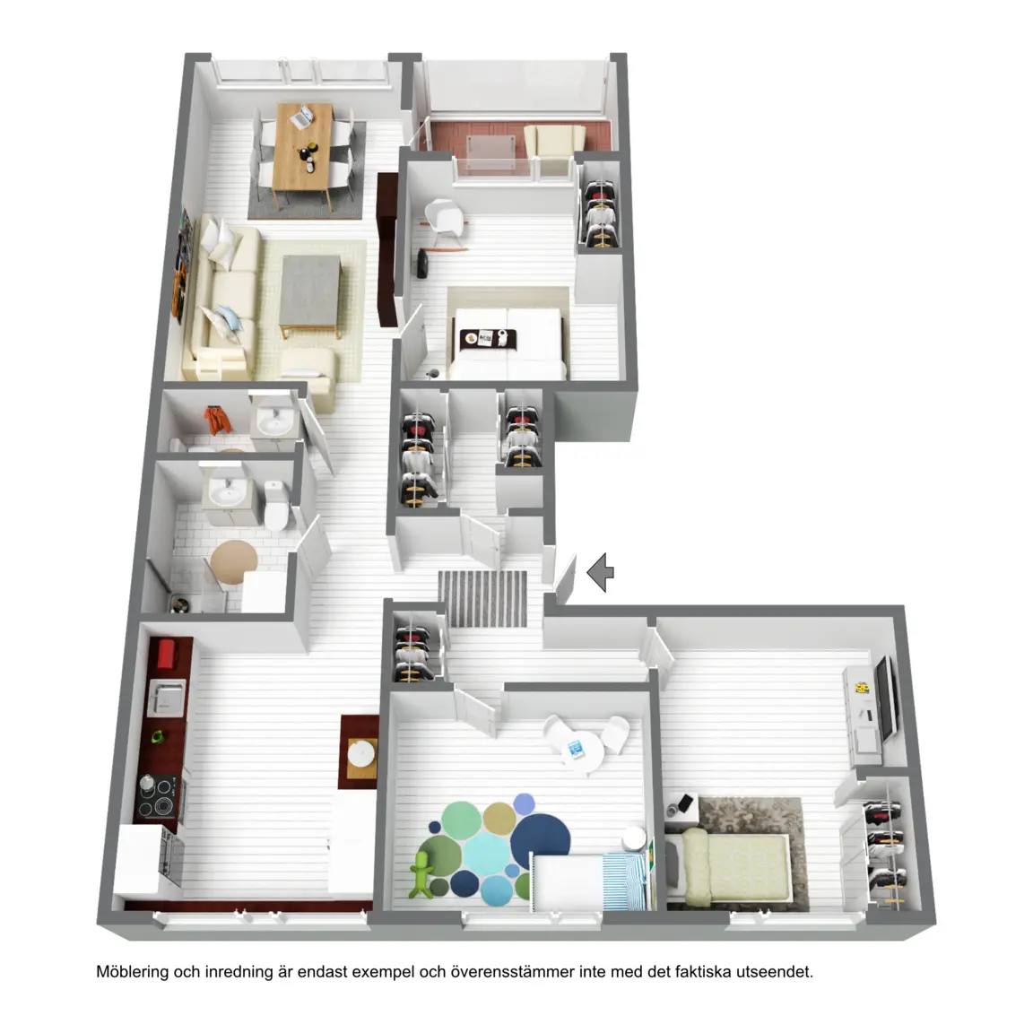 Floor plan for Vänortsstråket 57B