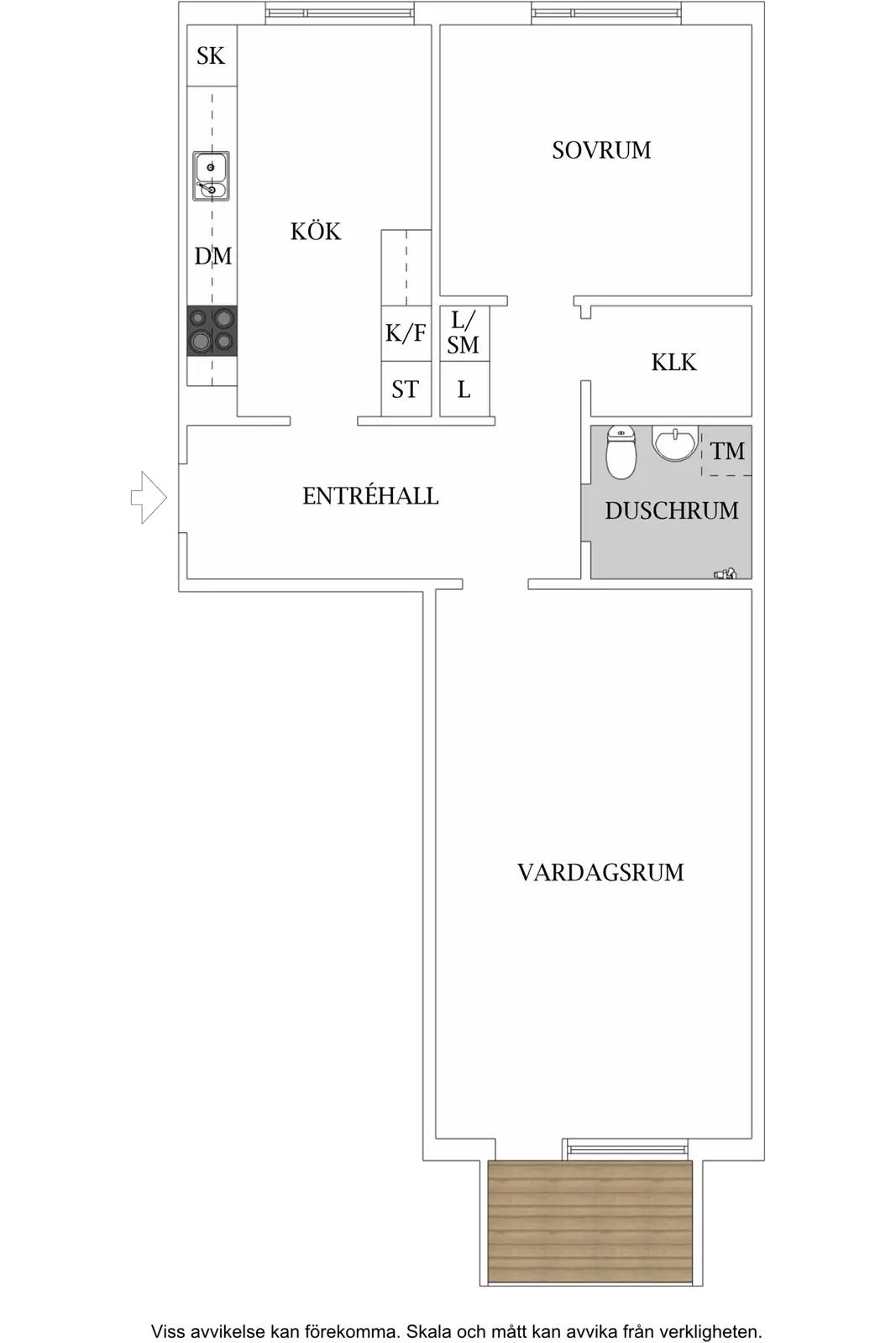 Floor plan for Kopparvägen 45