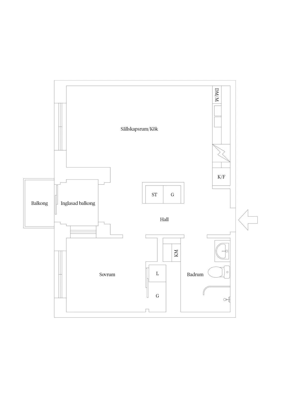 Floor plan for Stapelbäddsgatan 18