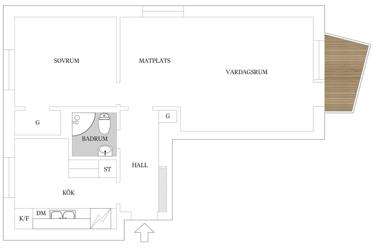 Floor plan for Viskgatan 6B