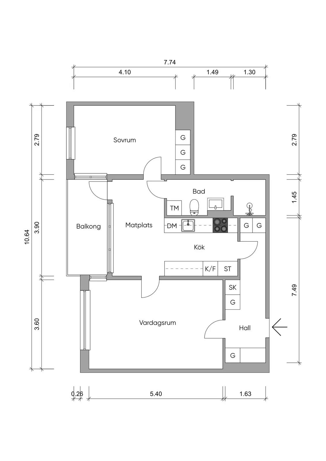 Planritning för Kampementsgatan 8