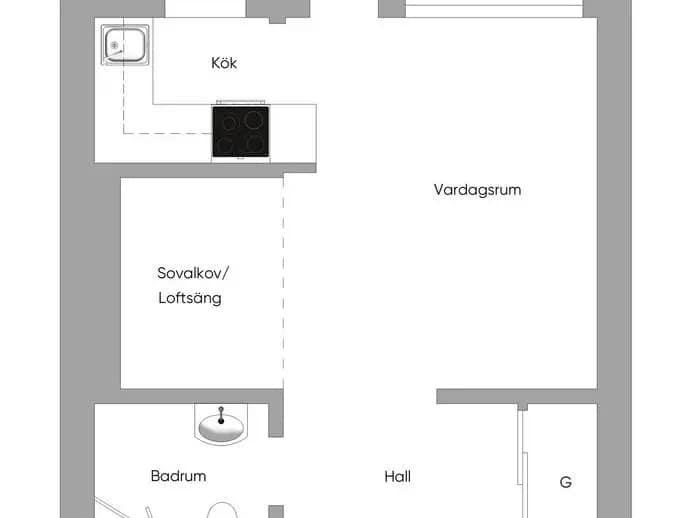 Floor plan for Gillevägen 3