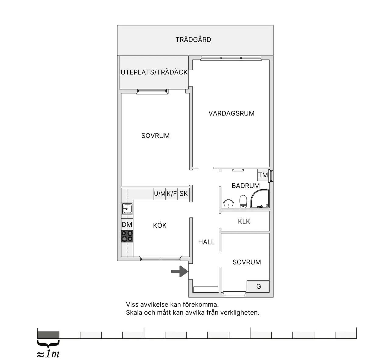 Planritning för Sockengatan 6B