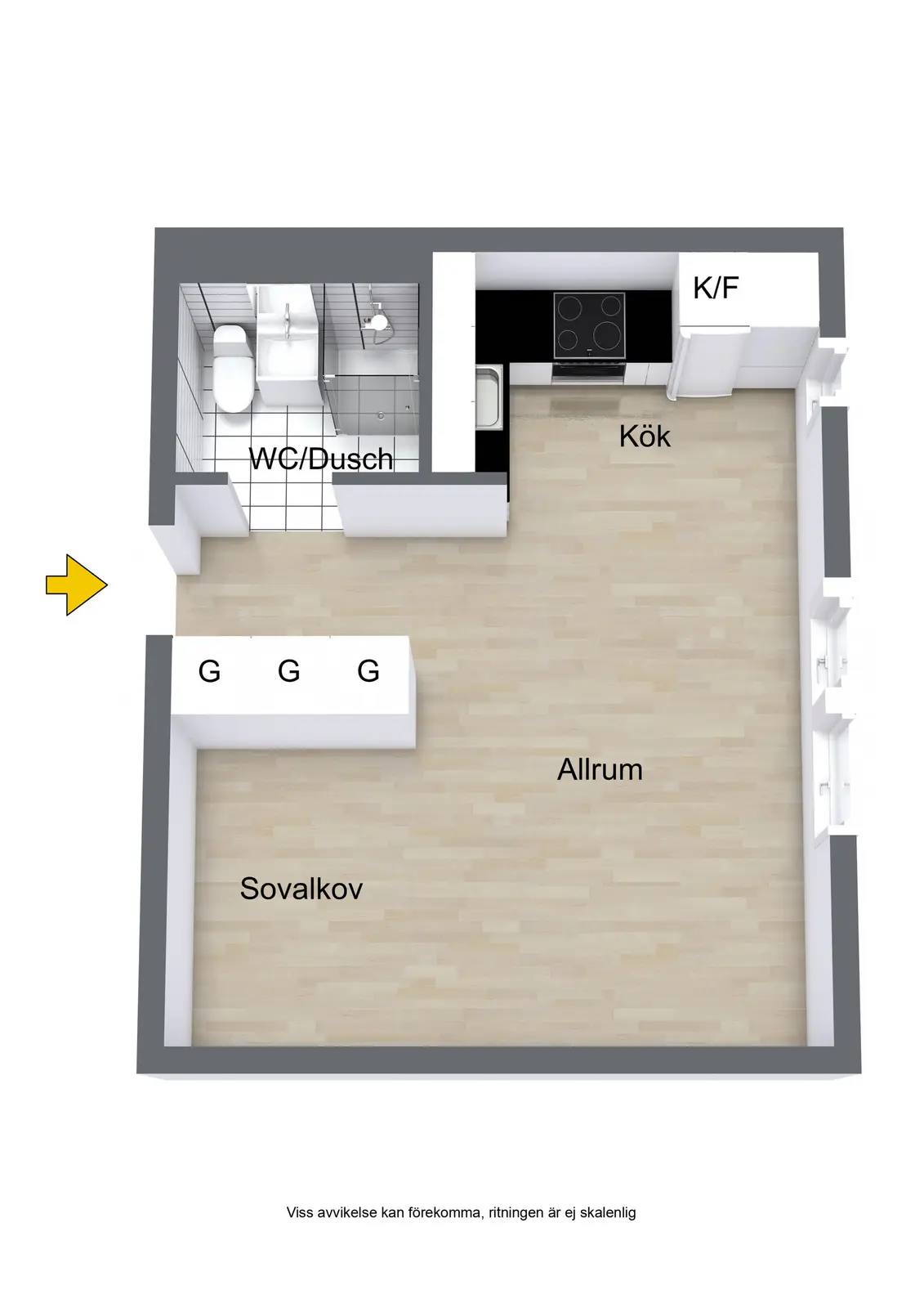 Planritning för Humlegatan 2B
