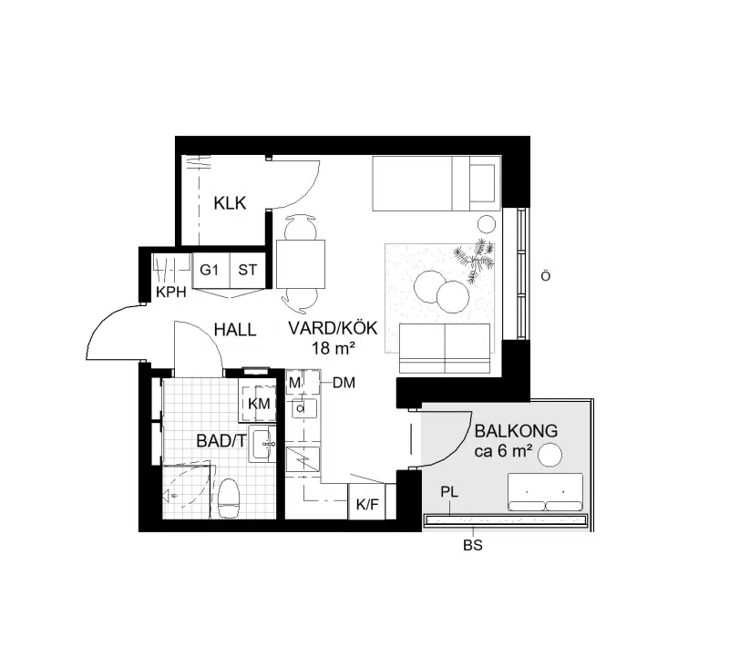 Apartment, 3 rooms, 69 m²