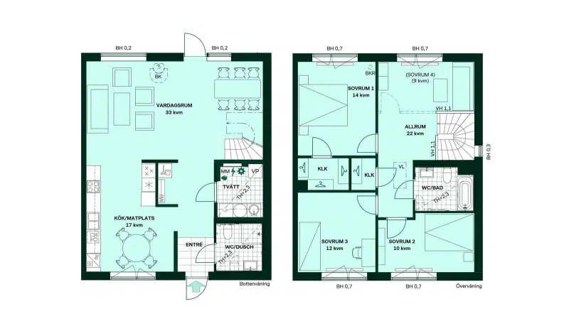 Semi-detached/terraced, 5 rooms, 139 m²