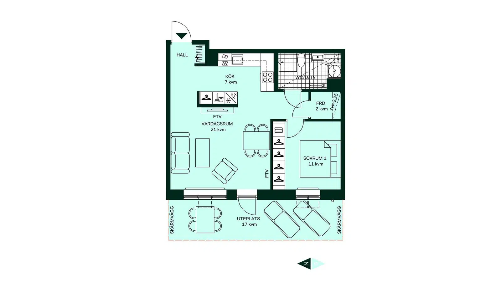 Apartment, Lilla Regementsvägen 47. Photo 1 of 1