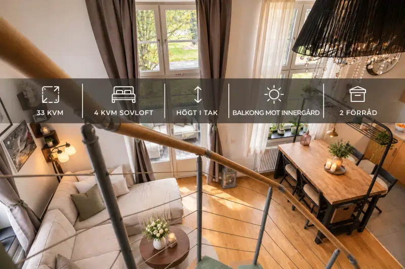 Lägenhet, 1,5 rum, 33 m²