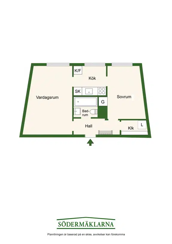 Lägenhet, Köpmansgatan 59, Båstad. Bild 1 av 1