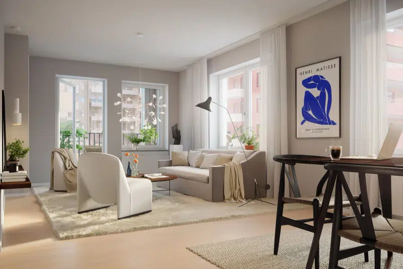 Apartment, 2 rooms, 53 m² in Stockholms