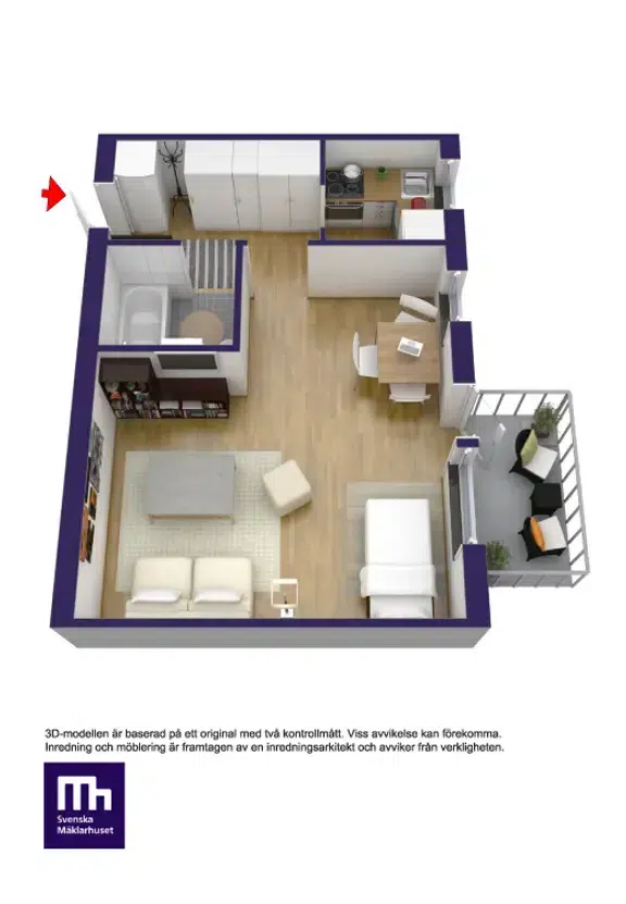 Lägenhet, 2 rum, 54 m² i Kristianstad