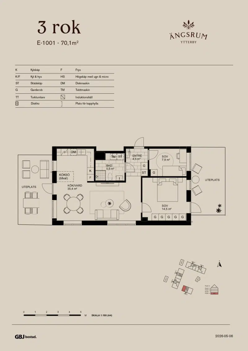 Apartment, 5 rooms, 120 m²