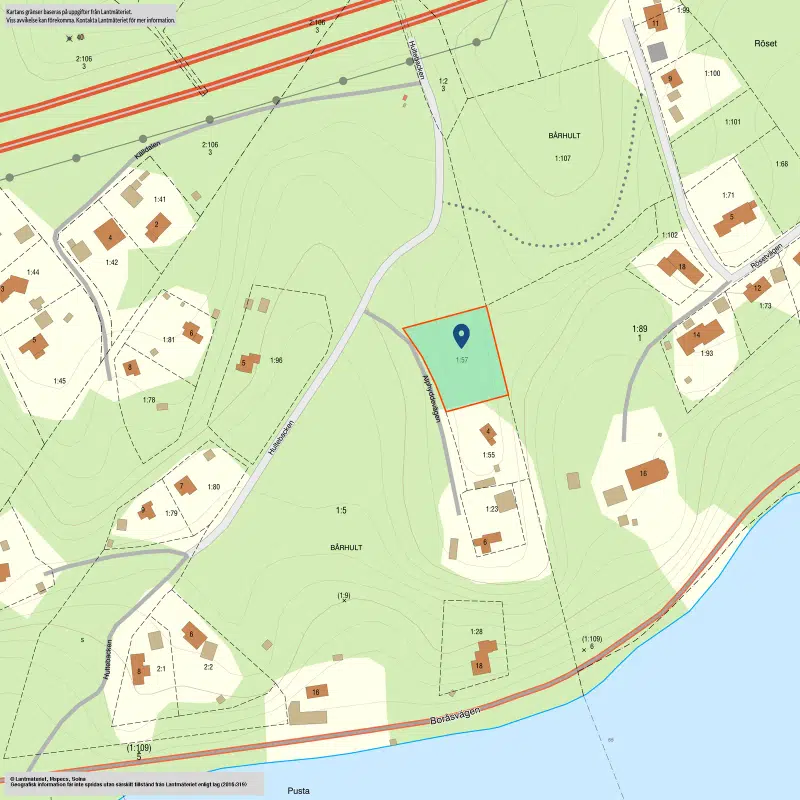 Tomt / mark, 2057 m² i Landvetter