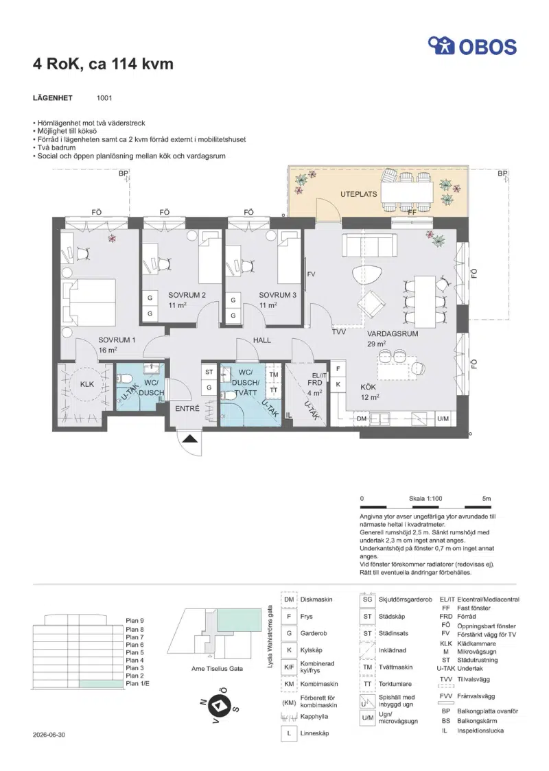 Apartment, 2 rooms, 55 m² in Uppsala