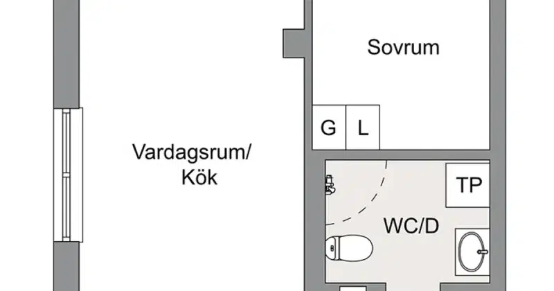 Lägenhet, 2 rum, 39 m² i Sundbyberg