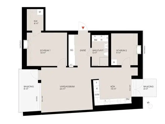 Apartment, 3 rooms, 83 m²