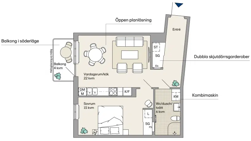 Apartment, 4,5 rooms, 117 m² in Riks
