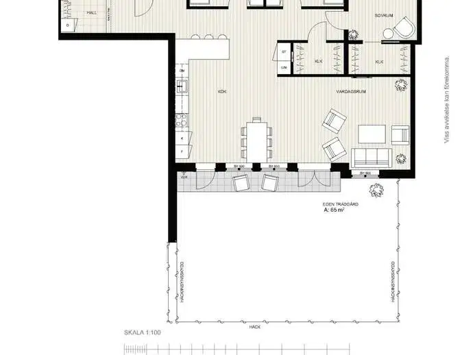 Apartment, 4 rooms, 121 m²