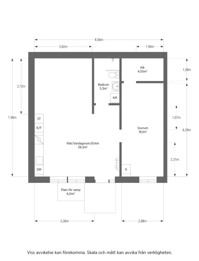 Apartment, 2 rooms, 51 m² in Täby