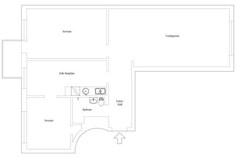 Lägenhet, 3 rum, 71 m² i Eslöv