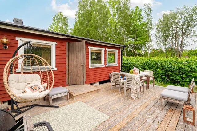 Fritidshus, Potatisstigen 23, Arrende inom Eklundsfältets koloniträdgårdsförening, Södertälje. Bild 1 av 1