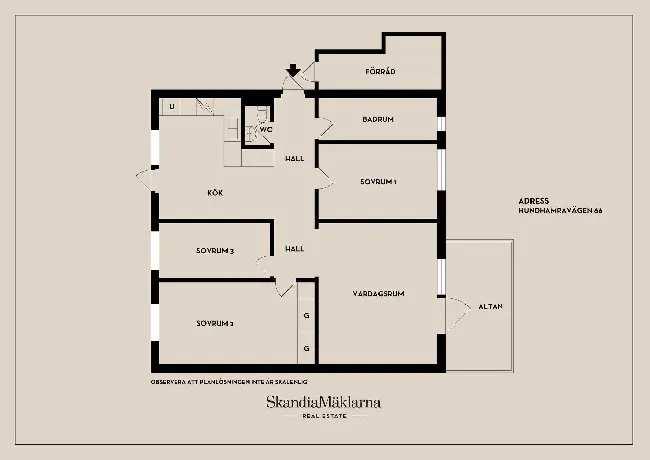 Apartment, Hundhamravägen 66, Norsborg. Photo 1 of 5