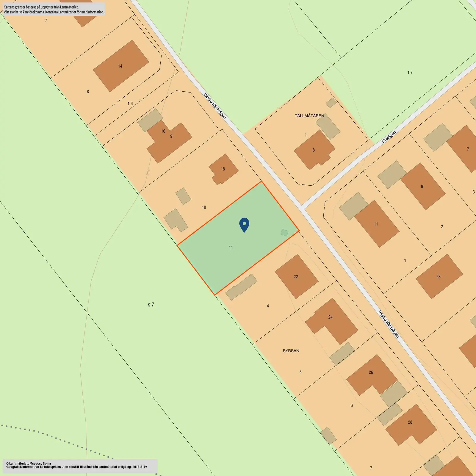 Land / plot, Västra Klintvägen 20, Kristinehamn. Photo 1 of 2
