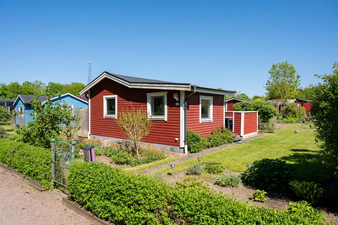 Fritidshus, Brytstugan stuga 203, Krusbärsgången, Helsingborg. Bild 1 av 17