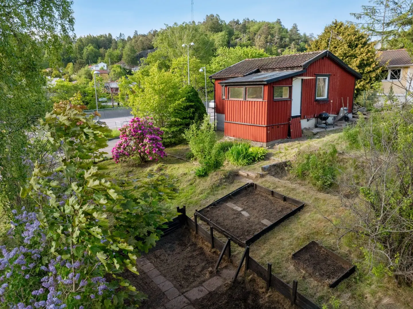 Fritidshus, Lärjeheds fritidsområde stuga nr 72, Göteborg. Bild 1 av 22