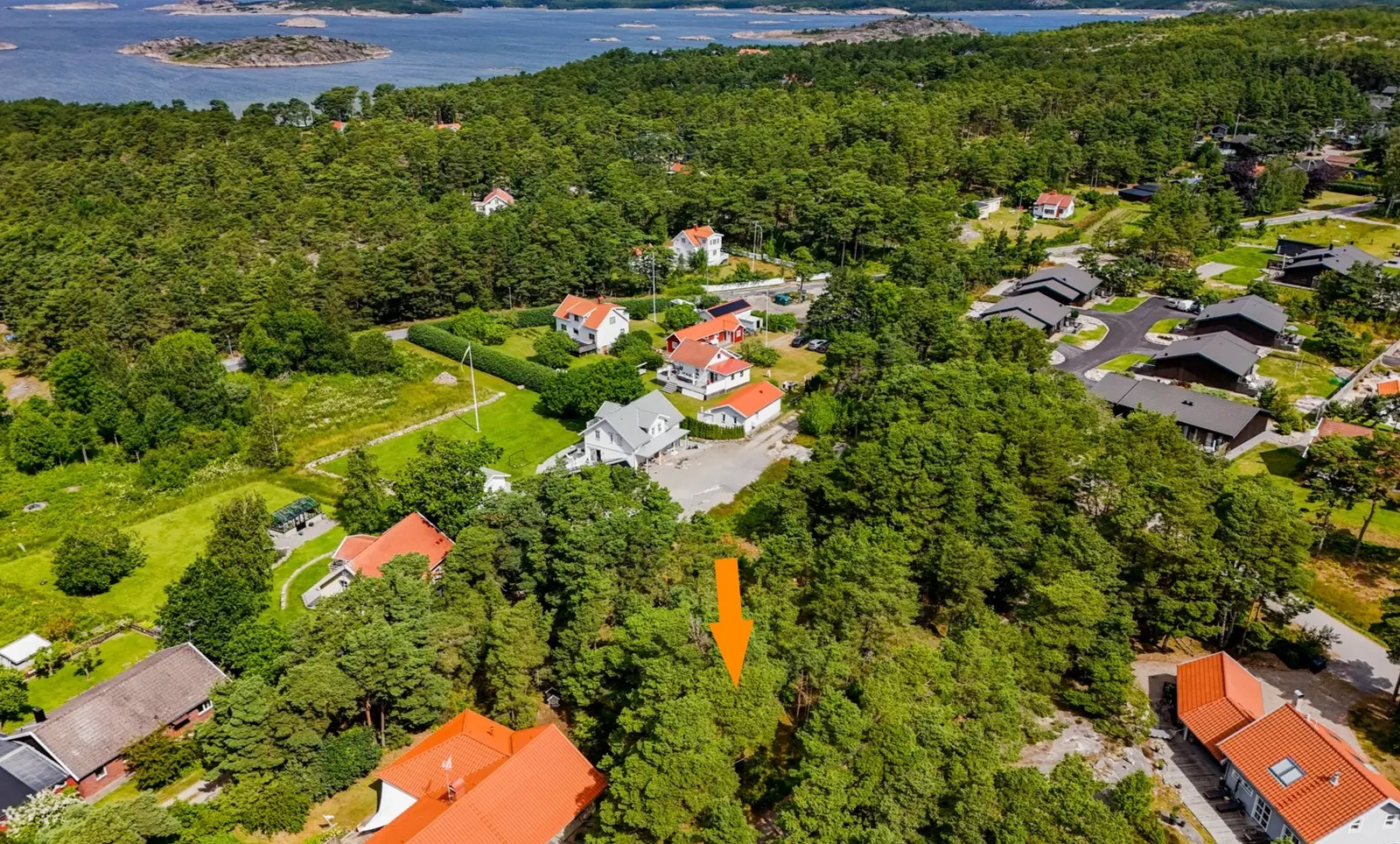 Tomt / mark, Övre Myrenvägen 1B. Bild 1 av 5